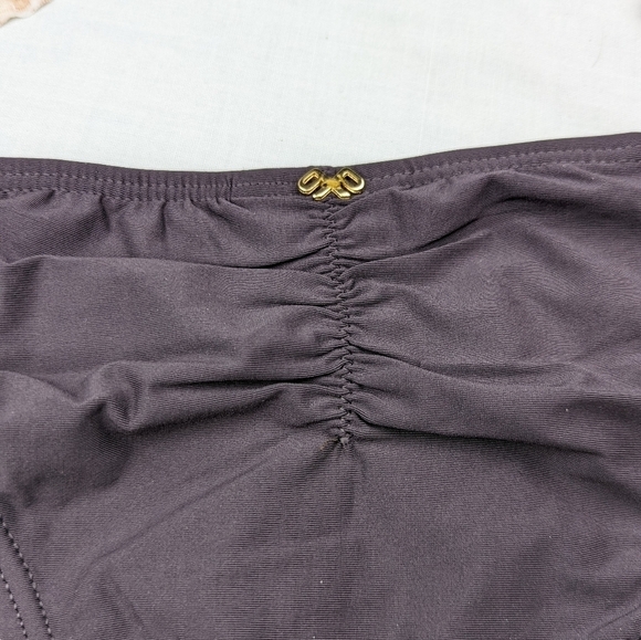 Pilyq Riviera Color Block Brown Pink Mint Teeny Cheeky Bikini Bottom - Picture 7 of 8